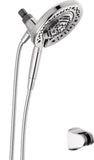 Delta Faucet 7-Setting In2ition Dual Shower Head with Handheld Spray, Chrome Shower Head with Hose, Showerheads & Handheld Showers, Handheld Shower Heads, Detachable Shower Head, Chrome 75687D