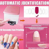 Nail Printer Nail Art Machine,Portable 3D Fingernail Printer Machine 2026 New,1000+ Designs,DIY Nail Printer Control Through Mobile App for Home Salon