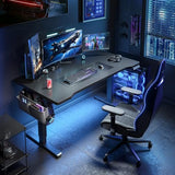 Electric Standing Desk with LED Lights,48 x 24 Inch Height Office Desk with 3 Memory Preset
