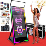 Mirror Photo Booth 65" with Camera and Printer,43'' Interactive Touch Screen