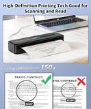 Phomemo Portable Printers Wireless for Travel, M832 Inkless Thermal Printer Support 8.5" X 11" & Multi Sizes, Bluetooth Mobile Printer