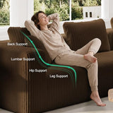 Novilla 106" Modular Sectional Sofa, V Shape Sectional Couch