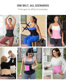 FeelinGirl Womens' Waist Trainer Tummy Control Waist Cincher Trimmer Belt with Hooks Steel Bones Slim Body Shaper Pink