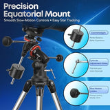 MEEZAA 150EQ Newtonian Reflector Telescope for Adults with Equatorial Mount