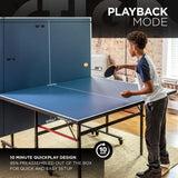 STIGA Advantage Lite Ping Pong Tables - 13, 15, 19, and 25mm Tabletops - Quickplay 10 Minute Assembly - Playback Mode - Recreational to Tournament Level, Blue
