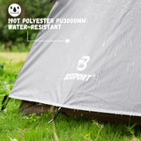 Bessport Camping Tent for 2 Person, Lightweight Backpacking Tent Waterproof Windproof Two Doors Easy Setup Double Layer Outdoor Tents for 3 to 4 Seasons, Suitable for Outdoor,Hiking,Camping