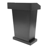 Podium Stand with Slide Drawer, 37.5" Wooden Lectern Pulpit with Large Reading Platform for Church Office