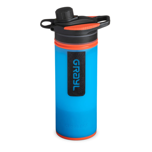 GRAYL GeoPress 24 oz Water Purifier Bottle - Filter for Hiking, Camping, Survival, Travel (Bali Blue) GRAYL