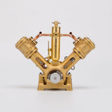 MechPuConToy Engine Model Kit That Works, RW-V2 Mini V-Shape Double Cylinder Reciprocating Steam Engine Model for 70-130cm Steamships (Boiler Not Included)
