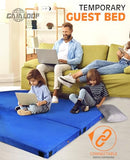 Gaialoop 3 Inch Memory Foam Camping Mattress, Dual Layer Thick Sleeping Camp Pad for Car Tent Cot, Roll-Up Portable Glamping Floor Bed for Guests Sleepover[Full: 75 * 54 * 3"]