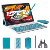Android 15 Tablet, 10 Inch 18GB RAM+128GB ROM/ 2TB Expandable Tablet