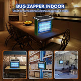 Solar Bug Zapper Outdoor, PhatroyYee Mosquito Zapper 4500V, Waterproof Portable Fly Zapper, Rechargeable Electric Mosquito Killer, Cordless Fly Insect Mosquitos Trap for Patio Yard Camping(Army Green)