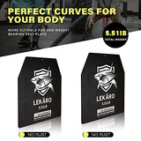 Weighted Vest Plates 9.8"x11" Steel Weight Plates for Vests – 5.51/8.81/15.43/20.94 LB Pairs – Rust-Proof Powder Coated Workout Inserts