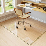 Koonmi Tempered Glass Chair Mat for Hardwood Floors & Carpets, 30" x 55“ Transparent Heavy Duty Office Floor