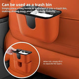 AOWIS Car Trash Can Storage Pockets - 100% Leak-Proof Organizer,Car Seat Back and Door Hanging Storage,Two Levels Above and Below (Black)