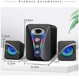 NJJOWRQ High Volume Wired Speakers with Microphone and Suitable for Desktop and Laptop Computers