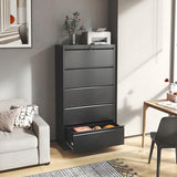 VIYET Lateral File Cabinet w5 Drawer Metal Filing Cabinets, Home Office Storage Cabinet for Hanging Files Letterith Lock,5 Drawer Metal Filing Cabinets, Home Office Storage Cabinet for Hanging Files Letter/Legal/F4/A4 (Black)