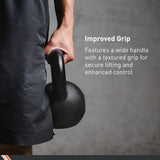 BodySport Cast Iron Kettlebells, 50 lb. – Strength Training Kettlebell for Weightlifting, Core Training, & Conditioning – Professional Exercise Equipment for Gym & Home Fitness Workouts