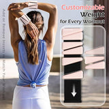 INDEPANDIA Wrist Ankle Weights for Women & Men, 4lbs Adjustable Weighted Bangles to Boost Calorie Burn & Strength, Arm & Leg Weights, Blush Beige