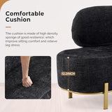 OmySalon Waiting Room Bench with Back, 55.1" Office Guest Chair, Chenille Fabric Reception Seating