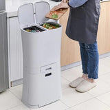FWTCVB Kitchen Trash Can Classify Living Room Dry and Wet Separation Large Garbage Bin