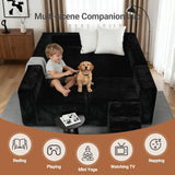 Claiks 128" U-Shaped Modular Sectional Sofa No Assembly Required