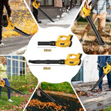 Cordless Leaf Blower for Dewalt 20V Max Battery Powered(No Battery) with 6 Speed Modes, 500CFM/150MPH Brushless Handheld Electric Leaf Blower