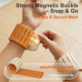 SE7EN Magnetic Ankle Weights for Women & Men | Set of 2 Weights (1 lb Each) | Adjustable Size Silicone Wirst & Leg Weights for Pilates, Yoga
