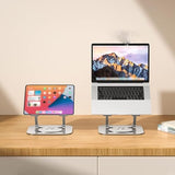 QERTYHJK Laptop Stand 360° Rotatable Notebook Holder Liftable Aluminum