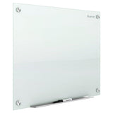 Quartet Magnetic Glass Dry Erase White Board, 48''W x 36''H Whiteboard, Infinity Frameless Mounting, White Surface (G4836W) Quartet