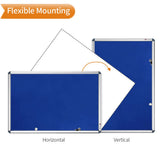 VIZ-PRO Tamperproof Lockable Noticeboard Class 1 Aluminium Framed 48x36 Inches