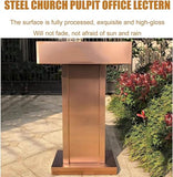 Lajeri Stainless Steel Podium, Stand Up Lectern, Indoor/Outdoor Weatherproof