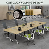 Foldable Conference Tables with Wheels, 6 Pack