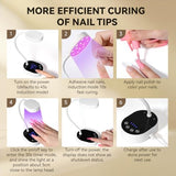 AORAEM UV Nail Lamp, Gooseneck Mini UV Light for Gel Nails