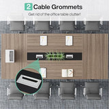 Tribesigns 8FT Conference Table Set of 2, Large Meeting Podcast Table