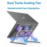 Aluminum Adjustable Laptop Stand for Tablet Stand Notebook Cooling Stand Fan Pad Portable Base