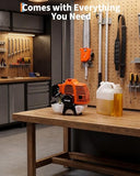 43CC Gas Powered Pole Saws, 2-Stroke Gas Pole Saws for Tree Trimming with 12in Cutting Bar, with Extendable Pole to Height Reachable 9.5 ft Chainsaw Tree Trimmer