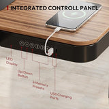 Standing Desk with Drawer, Electric Height Adjustable Home Office Desk with Storage & USB Ports