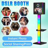 Mirror Photo Booth 15.6" with Camera and Printer,Selfie DSLR Mirror Photo Booth with Flight Case