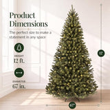 Best Choice Products 12ft Artificial Christmas Tree with LED Twinkling Lights