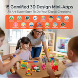 3D Printer for Kids & Beginners, AI-Powered Fully Assembled 3D Printer with Up to 400mm/s Speed, Auto Leveling, X-Maker AI+