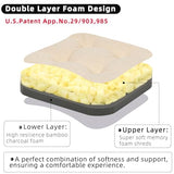 GOFORIT Chair Cushions,Tufted Shredded Memory Foam Chair Pads, Non-Slip Seat Cushions with Removable Cover, 16'' x 16'', Beige