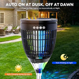 Solar Bug Zapper Outdoor, 4200V 3-in-1 Mosquito Zapper with Flame Light & RGB Projector, Solar Powered & USB Rechargeable, Smart Auto Mode, IP65 Waterproof Mosquito Killer for Yard Garden 2000 Sq Ft