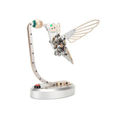 3D Metal Puzzle for Adults, Mechanical Hummingbird Metal Model Building Kit, DIY Assembly Dynamic Bionic Bird 3D Puzzle Jigsaw Animal Brain Teaser Decor Gift, Semi-Finished