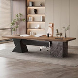 AQWASYUTER Office Computer Desk 180cm Wooden Retro Office Furniture