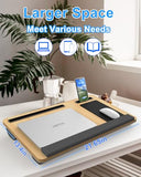 Laptop Lap Desk, Portable Large Laptop Desk for Bed, Up to 17 in Lap Table with Wrist Rest