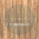 Vitrazza Glass Office Chair Mat 48" Round, Chiaro