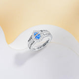 Oseew 2027 Custom Birthstone Class Ring for Women Men (Pear)