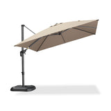 PURPLE LEAF Patio Umbrella Outdoor 10' x 10' Square Easy Assembly Tapue