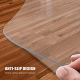 Kuyal Clear Chair Mat, Hard Floor Use, 8'×10' Transparent Office Home Floor Protector mat